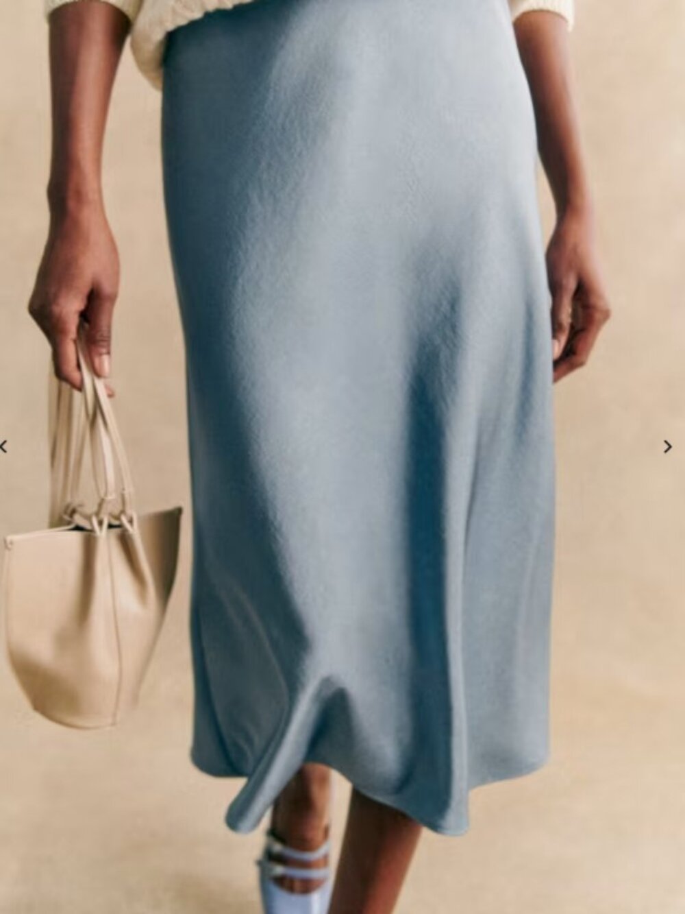 Sézane Sandy Skirt Ice Blue - Picture 3 of 3
